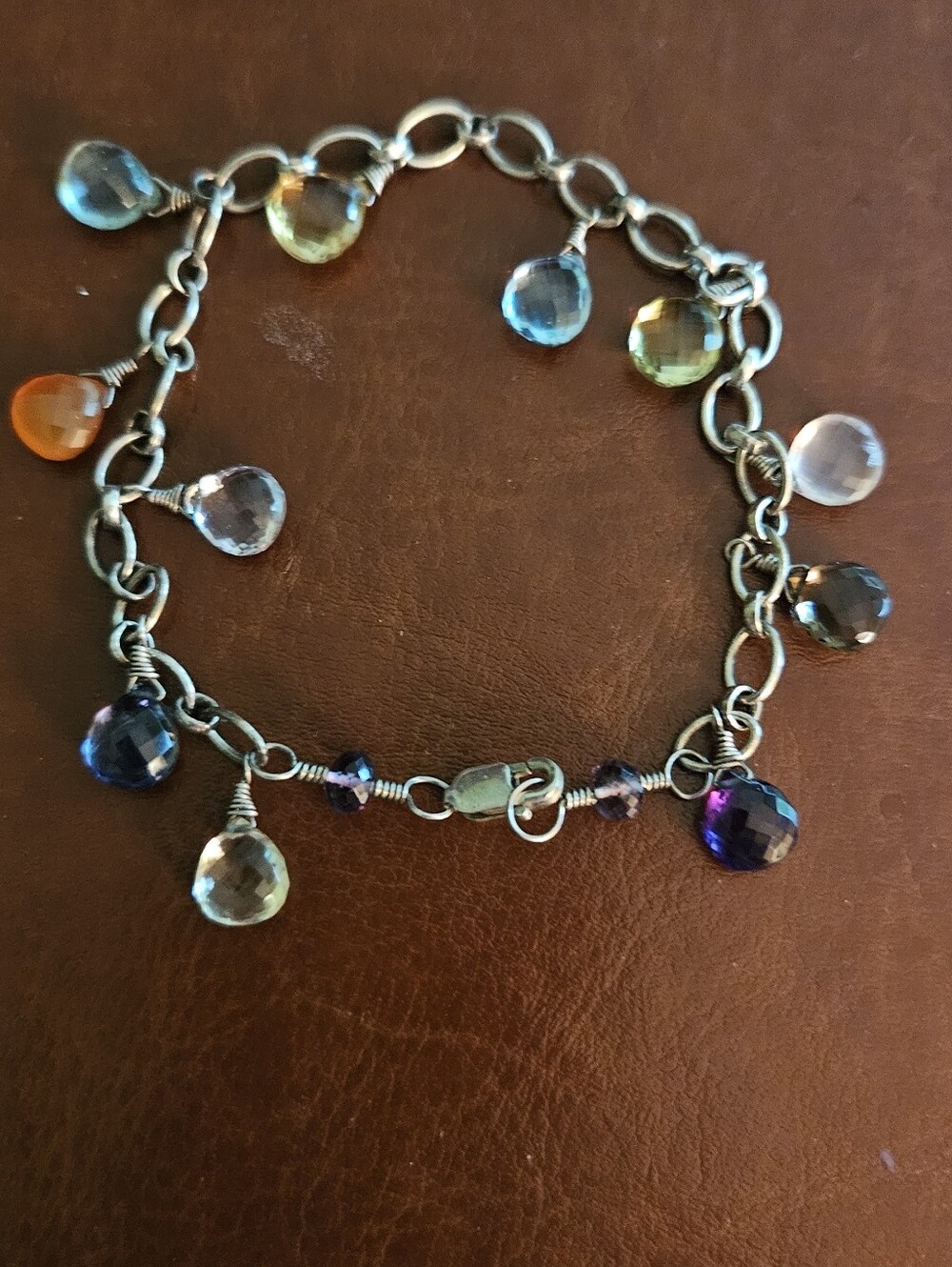 Multicolor Briolette Charm Bracelet - Women Jewelry